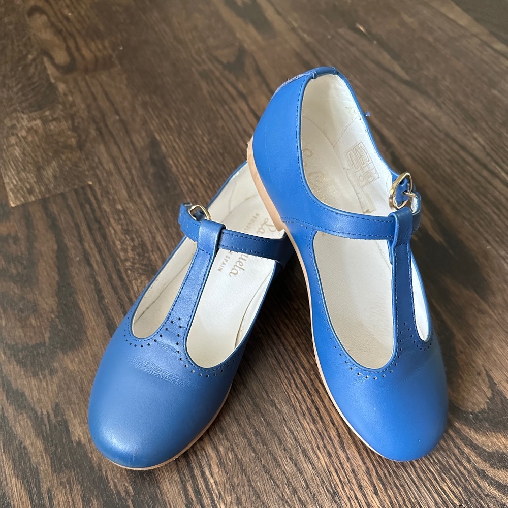 La Coqueta Cobalt Blue T-bar Shoes size EU 30 (US 12.5)